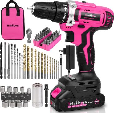 ThinkLearn TL1018 20V Pink Cordless Drill Set