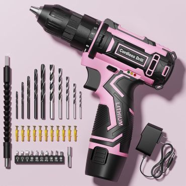 VIWKO 12VDZ Pink Cordless Drill for Women
