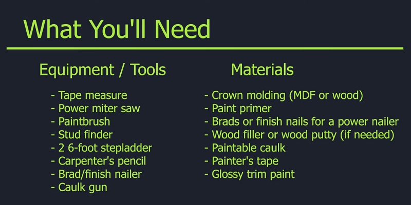 Tools Required for Crown Molding Installation