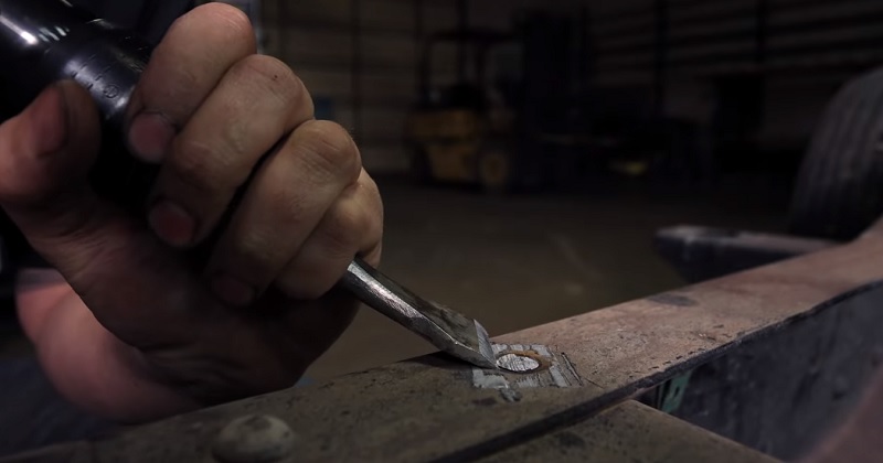 how to remove rivets with a hammer and chisel