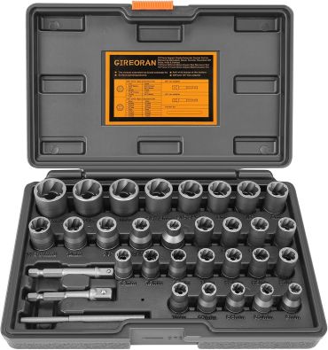 GIREORAN 32 Piece Bolt Extractor Kit